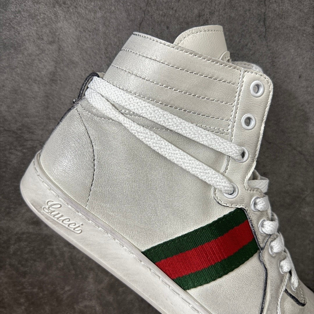 Gucci Men’s Coda Leather High-Top Sneakers White